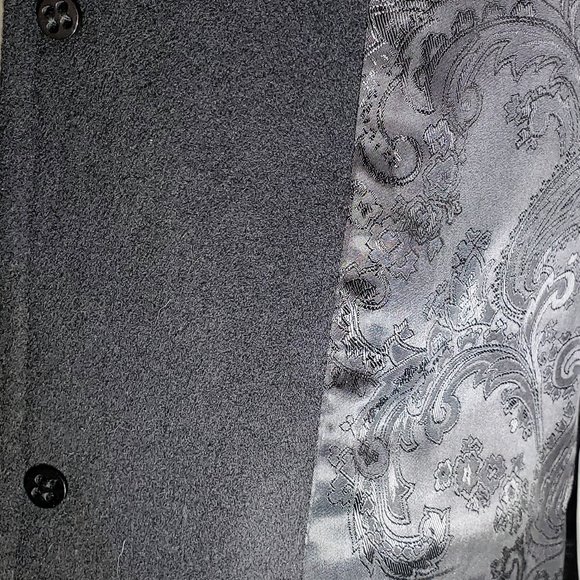 Mantoni NWT- 42R Black-Wool/Cashmere Car Coat 3/4 - Picture 16 of 16